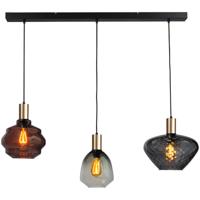 Masterlight 3-lichts hanglamp - goud -Porto met verschillende glazen - 2711-05-02-100-3-184