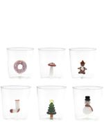 CU I SEEYOU lot de six verres de noël en verre - Tons neutres - thumbnail