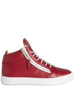 Giuseppe Zanotti baskets Frankie à plaque logo - Rouge - thumbnail