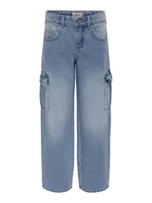 Kids ONLY zomer jeans broek - blauw - wide leg fit - KogHarmony