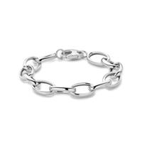 Gerhodineerd 925 Zilveren Armband - 17cm Draaglengte en 10mm Schakelbreedte | Elegant en Duurzaam Design