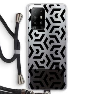 Crazy pattern: Oppo A94 5G Transparant Hoesje met koord