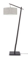 GOOD&MOJO Vloerlamp 'Andes' Bamboe en Eco linnen, 176cm, kleur Beige