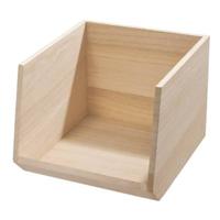 iDesign - Opbergbox met Opening, 29.5 x 25.5 x 21 cm, Paulownia Hout -