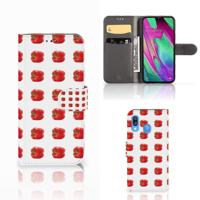 Samsung Galaxy A40 | Book Cover | Paprika Red