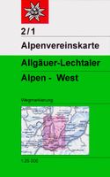 Wandelkaart 02/1 Alpenvereinskarte Allgäuer-Lechtaler Alpen, West | Al