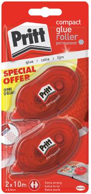Pritt permanente lijmroller 2 stuks 8,4 mm x 10 m