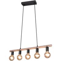 Mat Zwarte LED Hanglamp met E27 Fitting en Rechthoekig Design