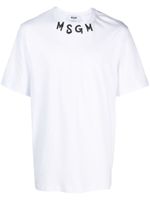 MSGM t-shirt en coton à logo imprimé - Blanc