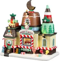 Lemax the merry mint! sweet shop verlicht kersthuisje Sugar &apos;N&apos; Spice 2025