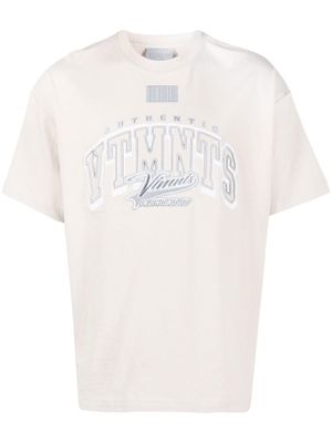 VTMNTS t-shirt à logo imprimé - Tons neutres