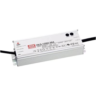 MW Mean Well HLG-120H-C1050A LED-driver, LED-transformator Constante stroomsterkte 155 W 1.05 A 74 - 148 V/DC PFC-schakeling, Overbelastingsbescherming,