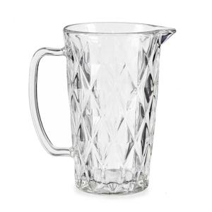 Schenkkan/karaf -1 liter - 20 x 12 cm - van glas - limonade karaf - waterkaraf