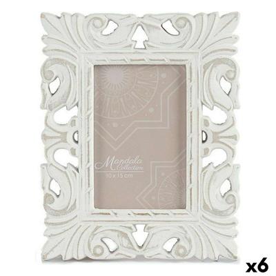 Fotolijsten Gift Decor Wit Hout MDF Eucalyptushout (6 Stuks)