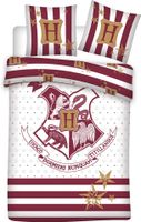 Harry Potter - Hogwarts Red & White 1 Persoons Dekbedovertrek (140cm x 200cm)