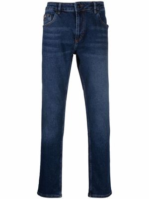 Versace Jeans Couture jean en coton mélangé à coupe droite - Bleu