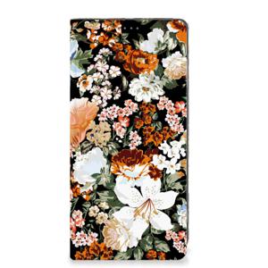 Smart Cover voor Motorola Moto G24 | G04 | G24 Power Dark Flowers