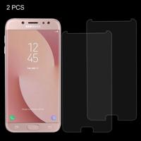 2 stuks voor Galaxy J7 (2017) (Amerikaanse versie) 0.3mm 9H oppervlaktehardheid 2.5D Explosieveilig niet-volledig scherm getemperd glas scherm Film