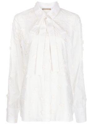Elie Saab chemise à broderies - Blanc