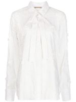 Elie Saab chemise à broderies - Blanc