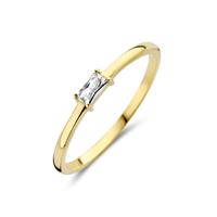 14k Geelgouden Ring met Zirkonia - Geboortesteen April 2,5mm