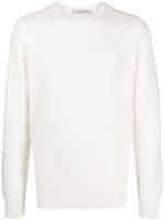 Fileria pull en maille nervurée à col rond - Blanc