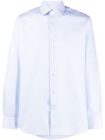 Zegna chemise en coton à fines rayures - Bleu - thumbnail