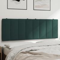 Hoofdbordkussen 140 cm fluweel donkergroen