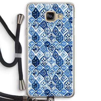 Blauw motief: Samsung Galaxy A5 (2016) Transparant Hoesje met koord