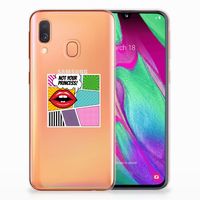 Samsung Galaxy A40 Silicone Back Cover Popart Princess