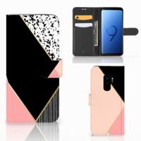 Samsung Galaxy S9 Plus | Book Case | Zwart Roze Vormen