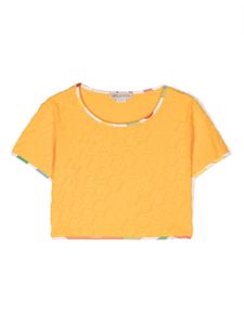 PUCCI Junior t-shirt en coton à imprimé monogrammé - Orange