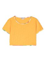 PUCCI Junior t-shirt en coton à imprimé monogrammé - Orange