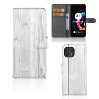 Motorola Edge 20 Lite | Book Style Case | White Wood
