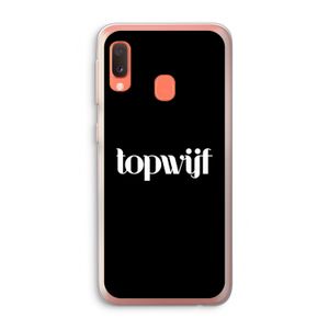 Topwijf Zwart: Samsung Galaxy A20e Transparant Hoesje