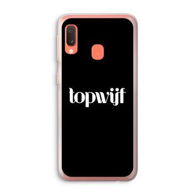 Topwijf Zwart: Samsung Galaxy A20e Transparant Hoesje