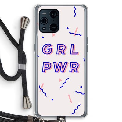 GRL PWR: Oppo Find X3 Pro Transparant Hoesje met koord