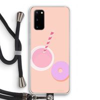 Donut: Samsung Galaxy S20 Transparant Hoesje met koord