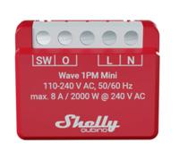 Shelly Qubino Wave 1PM Mini Slimme schakelaar Rood