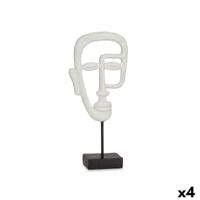 Decoratieve figuren Gift Decor YZ211912 YZ211912 Wit Gezicht 19,5 x 38 x 10,5 cm (4 Stuks)