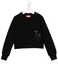 Diesel Kids sweat à détail de patch - Noir