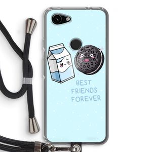 Best Friend Forever: Pixel 3a Transparant Hoesje met koord