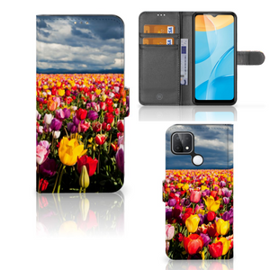 OPPO A15 Hoesje Tulpen