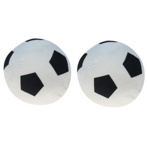 2x Pluche speelgoed voetbal 16 cm