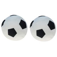 2x Pluche speelgoed voetbal 16 cm