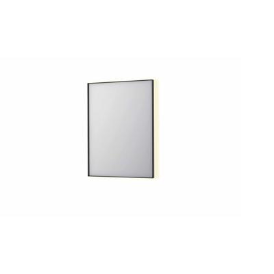 Spiegel INK SP32 60x4x80 cm Incl. Indirect LED-Verlichting Rondom en Spiegelverwarming Geborsteld Metal Black