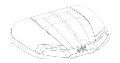GIVI E46 Riviera Bovenschaal, Onderschaal & deksel voor koffers op de moto, E46NT ZE46CNTM