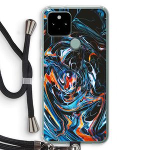 Black Unicorn: Pixel 5 Transparant Hoesje met koord