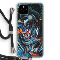 Black Unicorn: Pixel 5 Transparant Hoesje met koord