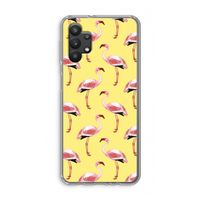 Flamingo's geel: Samsung Galaxy A32 5G Transparant Hoesje